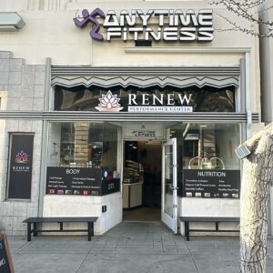 Wellness cafe counter with smoothies and juices at Renew Pasadena
